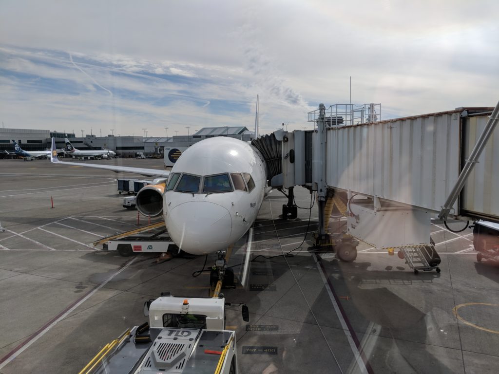 The plane that brought us to Iceland